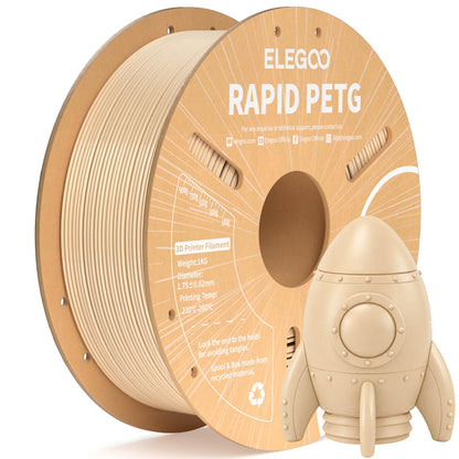 ELEGOO Rapid PETG 3D Printer Filament 1.75mm Black 1KG