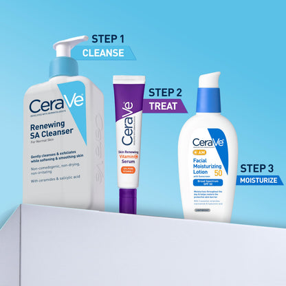 CeraVe Renewing Salicylic Acid Cleanser, Gentle Exfoliating Face Wash, 16oz