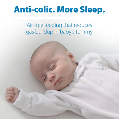 Dr. Brown's Anti-Colic Options+ Wide-Neck Glass Baby Bottle, 5 oz, 1-Pack