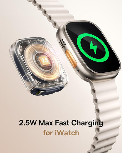 Baseus PD3.1 140W USB C Charger, PPS Fast Charger Type C, Fast Charging Block and Baseus Retractable USB C Cable for Apple Watch, 100W 5A Fast Charging Cable