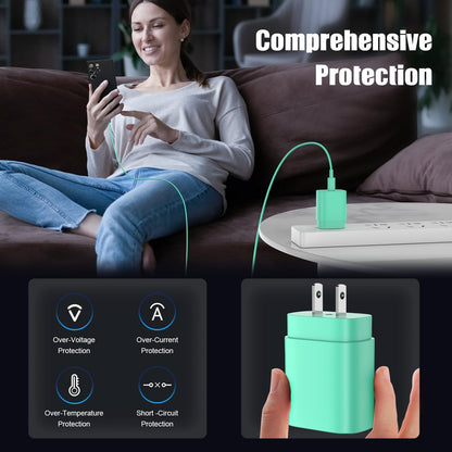 Type C Charger Fast Charging,4Pack 25W Super USB C Fast Charger Block