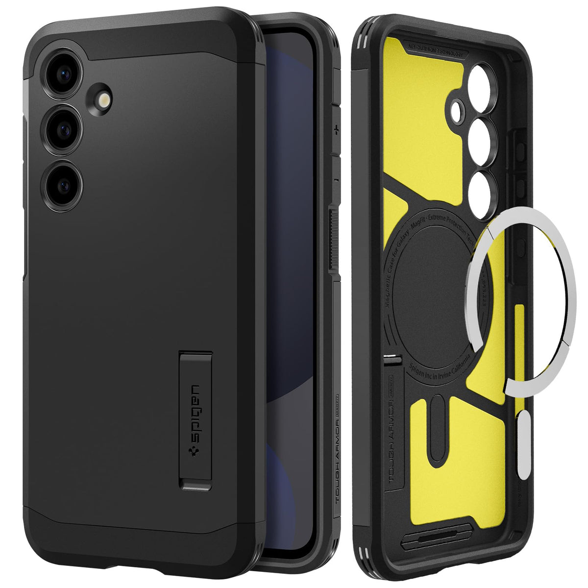 Spigen for Galaxy S26 Case, Tough Armor MagFit [Kickstand] [Compatible with MagSafe] [Military-Grade Protection] - Black