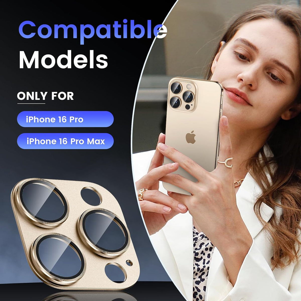 Tensea for iPhone 15 Pro Max/iPhone 15 Pro Camera Lens Protector