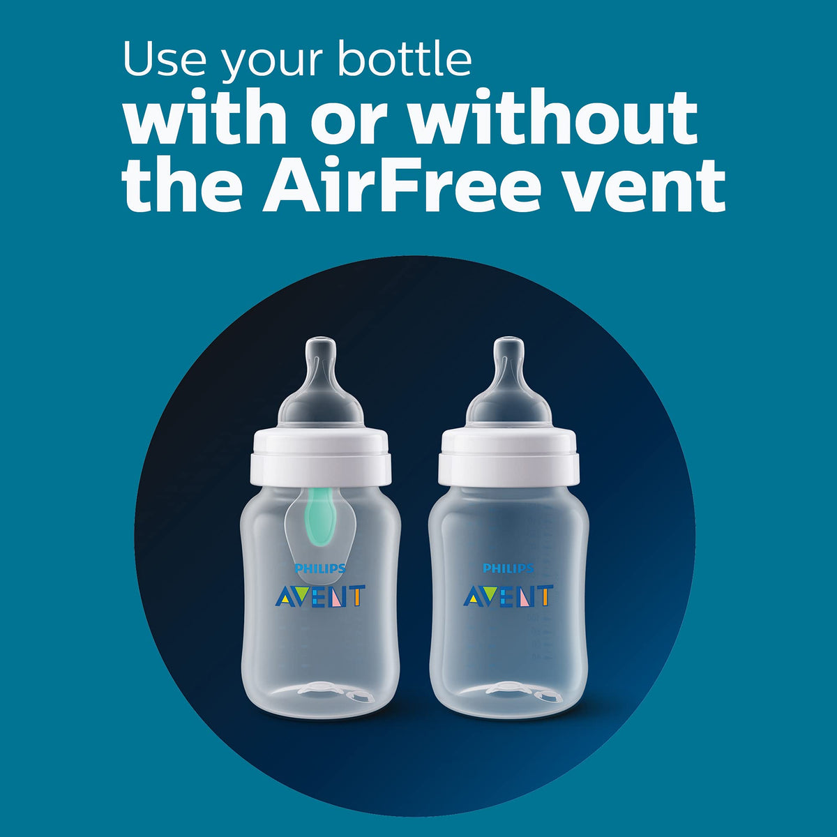Philips Avent Anti-Colic Baby Bottle with AirFree Vent, Slow Flow, 4 oz