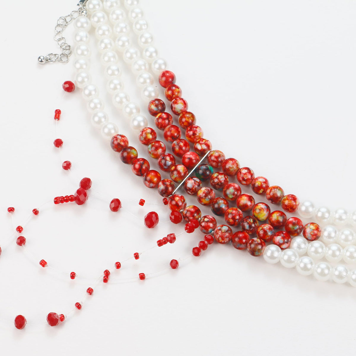Halloween Pearl Choker Necklace Gothic Blood Pearl Vampire Necklace