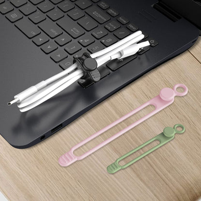 Silicone Cable Ties, Cord Organizer Cable Management,2Sizes-Grey