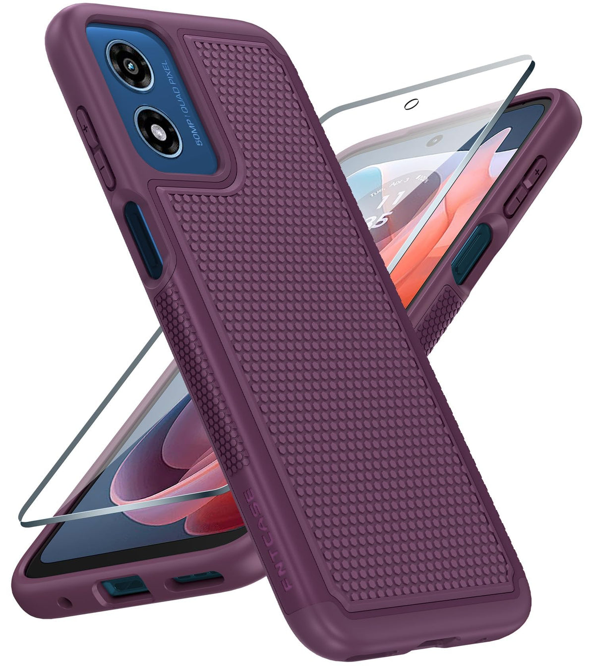 FNTCASE for Google Pixel 9a Case: Green Non Slip Textured