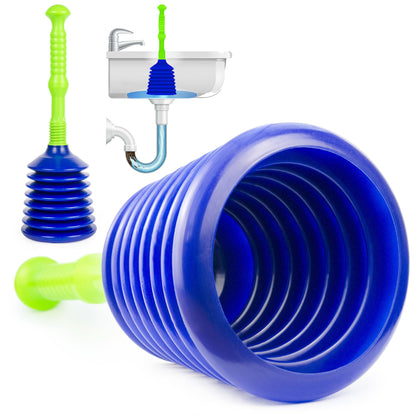 Luigi's Mini Sink Plunger for Unblocking Drains in Bathroom Kitchen Sink Bath and Shower - Small Powerful Commercial Style Plumbers Plunger - Bellow Plunger Sink Unblocker