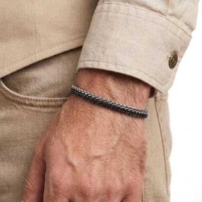 Galis Mens Bracelet - Stainless Steel, Non Tarnish Rope Chain Bracelets, Stylish Fathers Day Gift for Dad, Husband, Boyfriend.