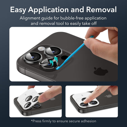 ESR for iPhone 17 Pro Max/17 Pro Camera Lens Protector, 1 Pack, Black