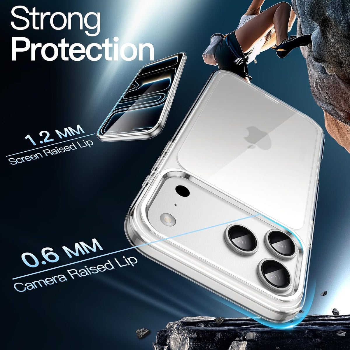 JETech Case for iPhone 17, Anti-Yellowing, Clear