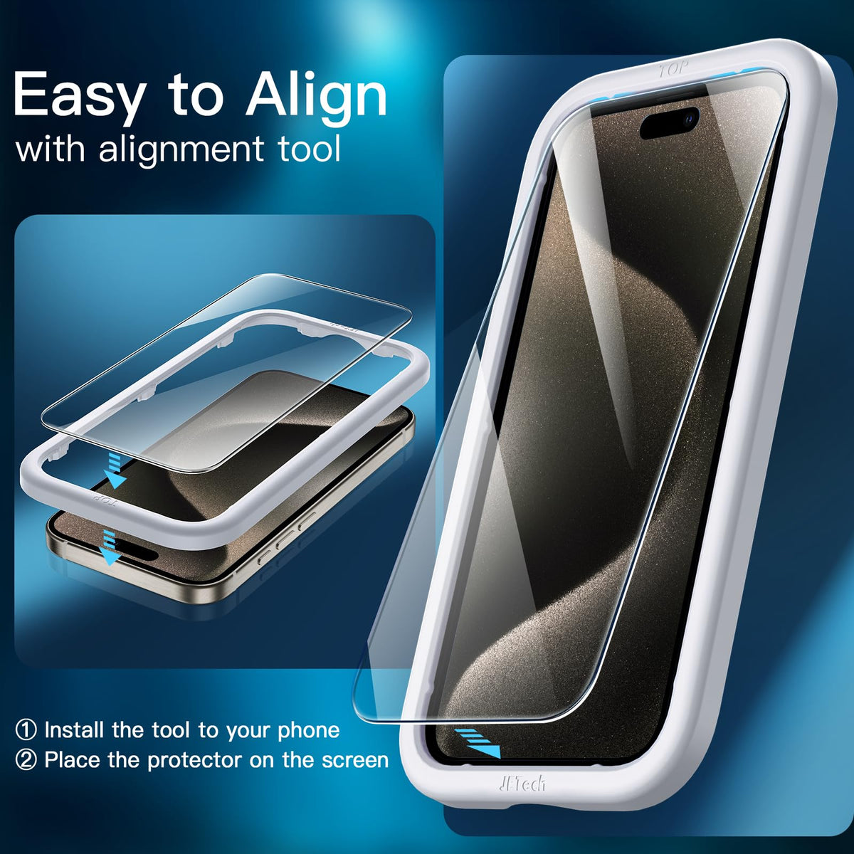 JETech Screen Protector for iPhone 18 Pro Max/17 Pro Max, 3-Pack