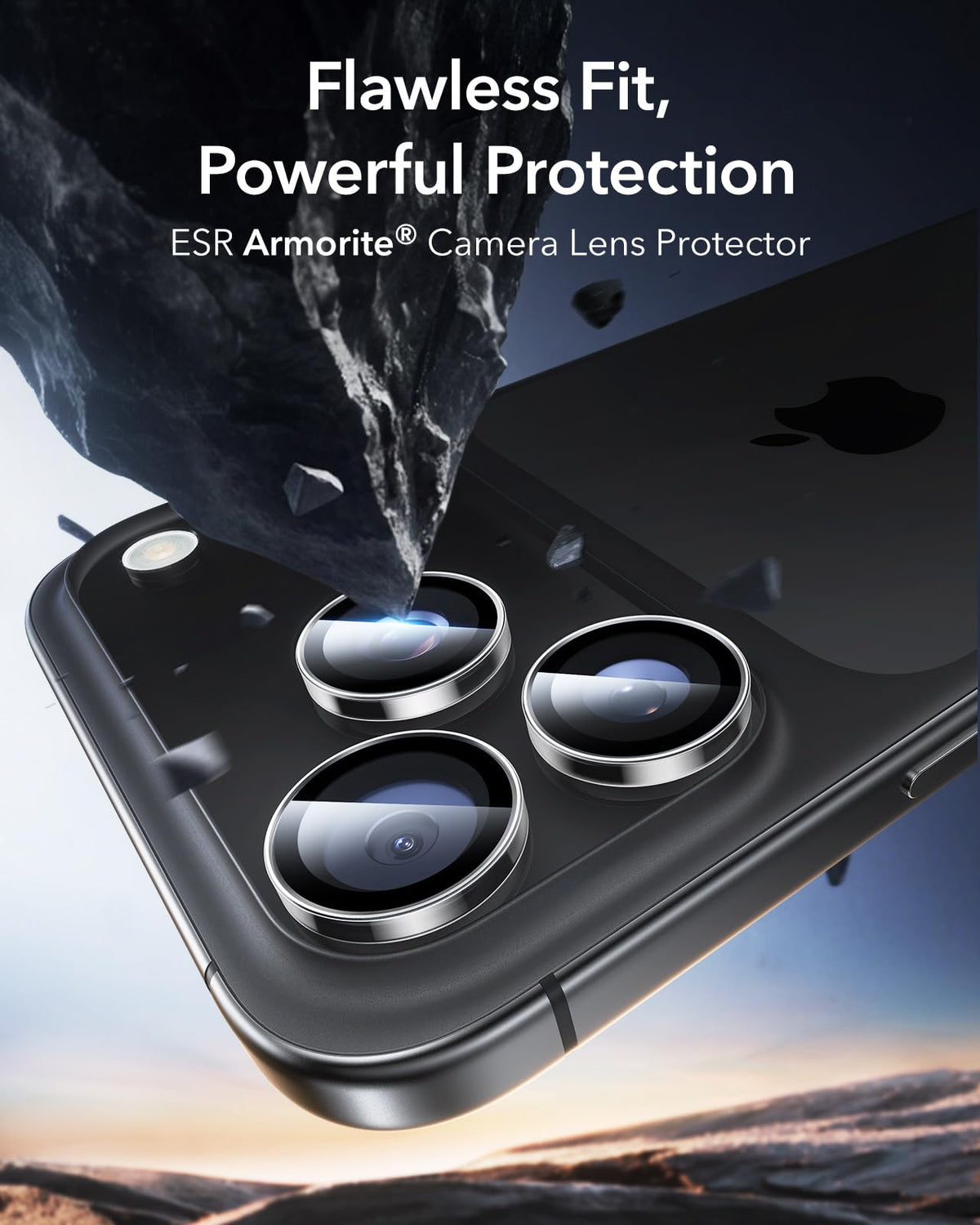 ESR for iPhone 17 Pro Max/17 Pro Camera Lens Protector, 1 Pack, Black
