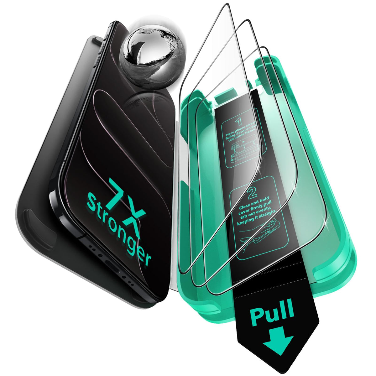 ESR 3 Pack for iPhone 17 Pro Max Screen Protector, Armorite