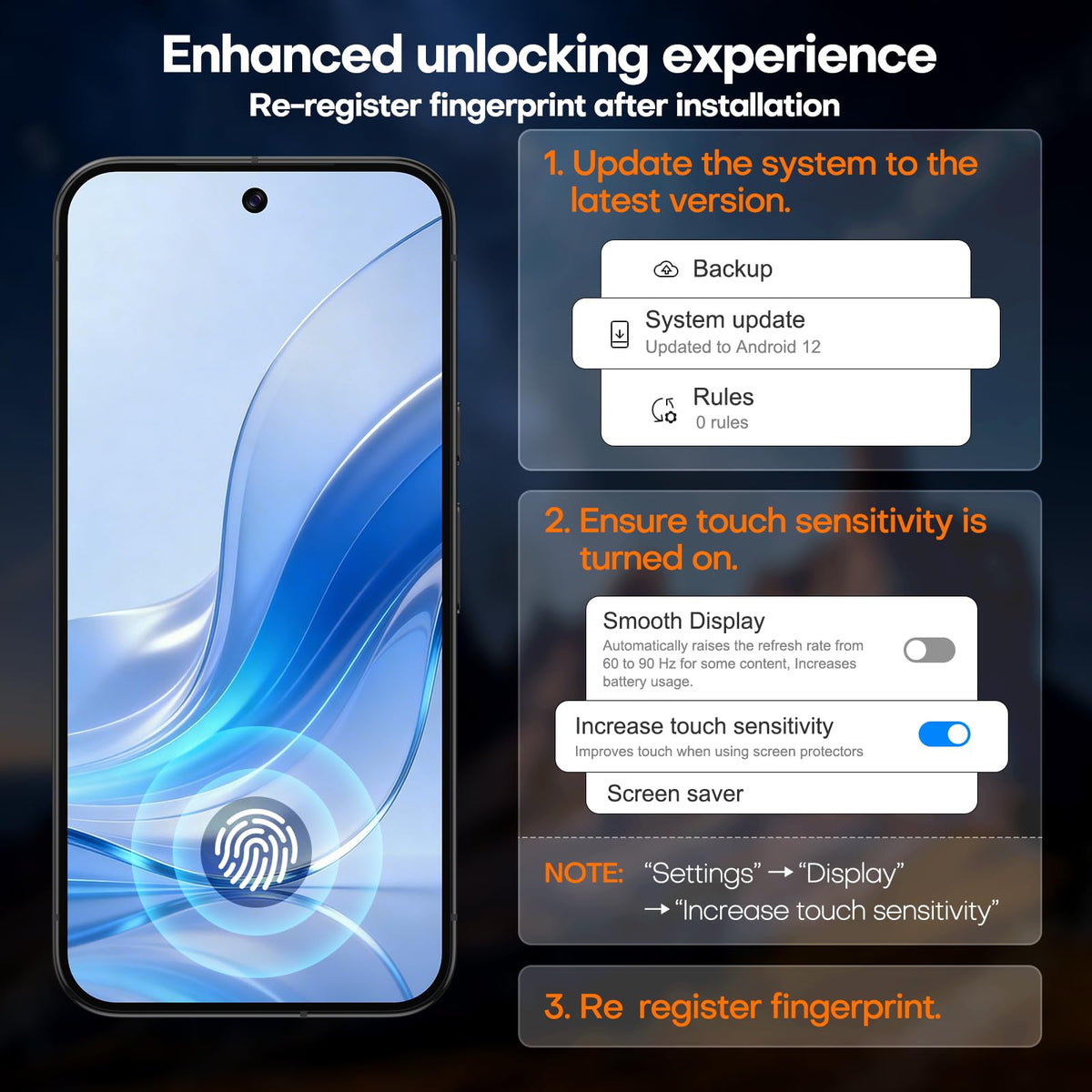 TAURI 2 Pack for Samsung Galaxy Z Fold 8 Ultra Privacy Screen Protector