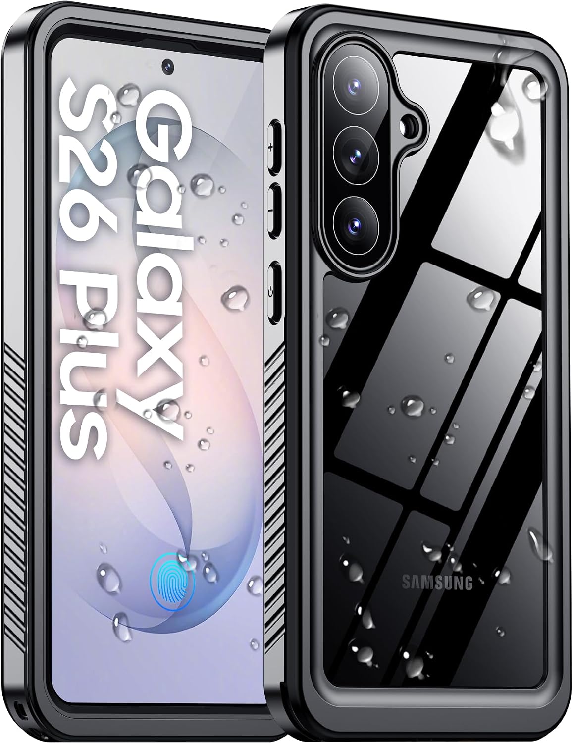 Temdan Compatible with iPhone 17 Pro Case,Waterproof Built-in Screen & Camera Protector IP68 Underwater Full Body 17FT Military Dropproof Shockproof Phone Case 6.3"-Blue/Clear