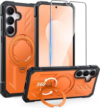 FNTCASE for iPhone 17 Case with 360 Spin Magnetic Stand