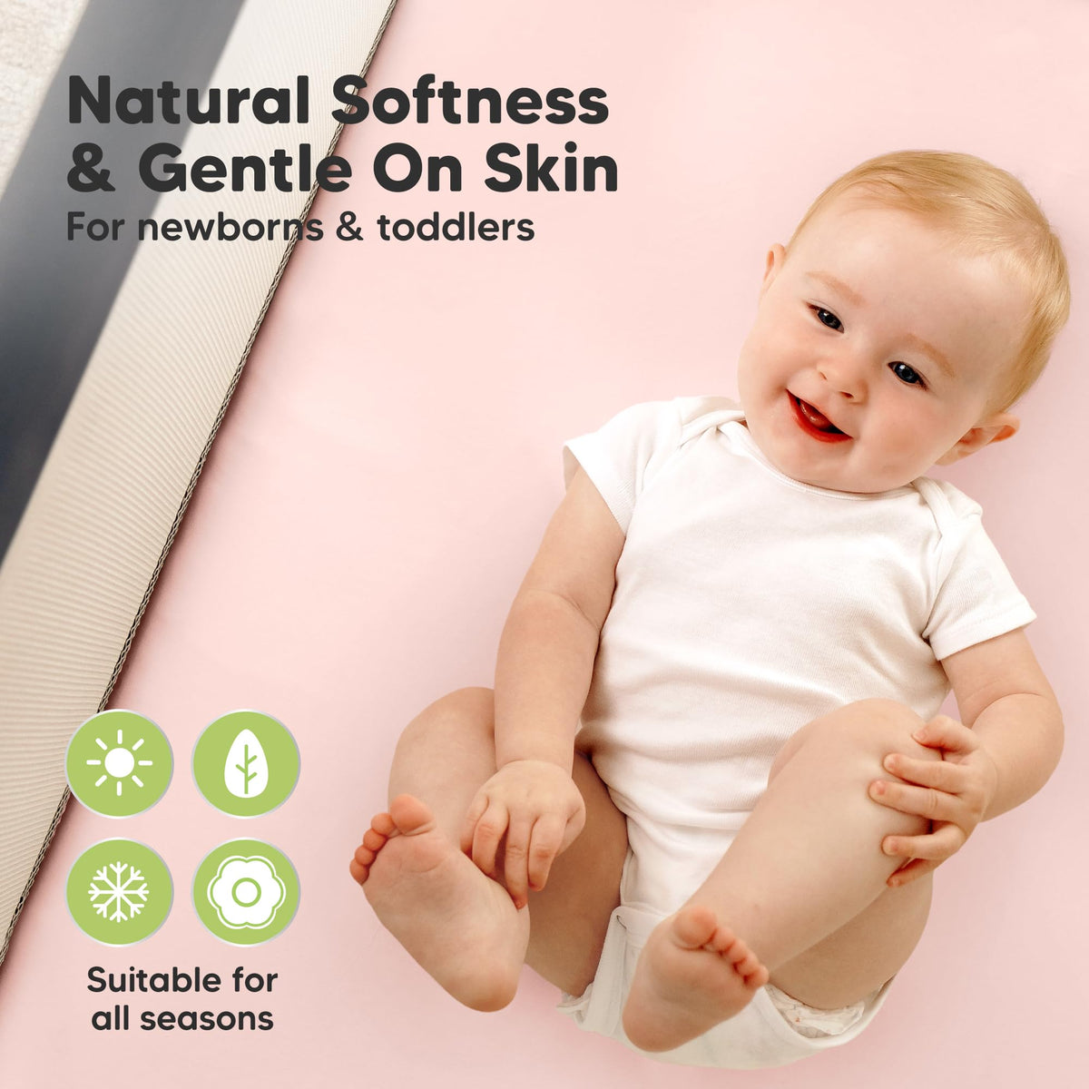 2pk Mini Crib Sheets Fitted 38x26 Pack N Play Mattress Sheet (Bumble Bear)