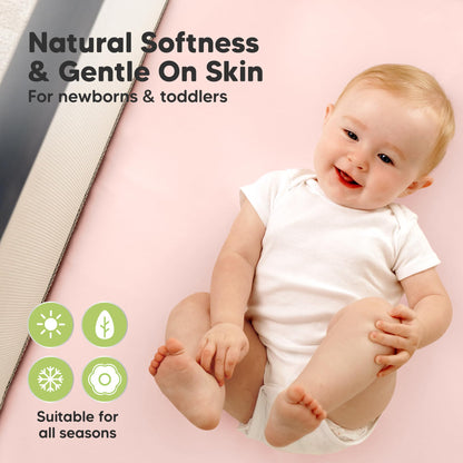 2pk Mini Crib Sheets Fitted 38x26 Pack N Play Mattress Sheet (Bumble Bear)