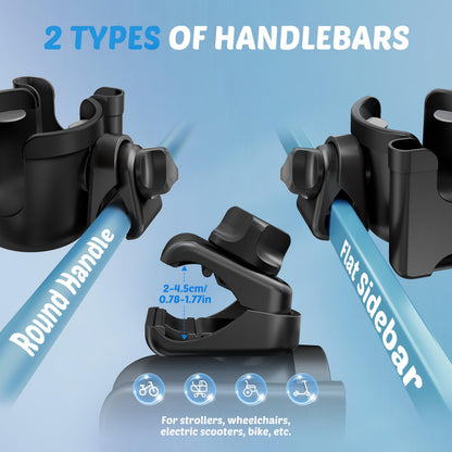 2-Pack Cup Holder for Walker: Wheelchair Cup Holder for Seniors and Adults