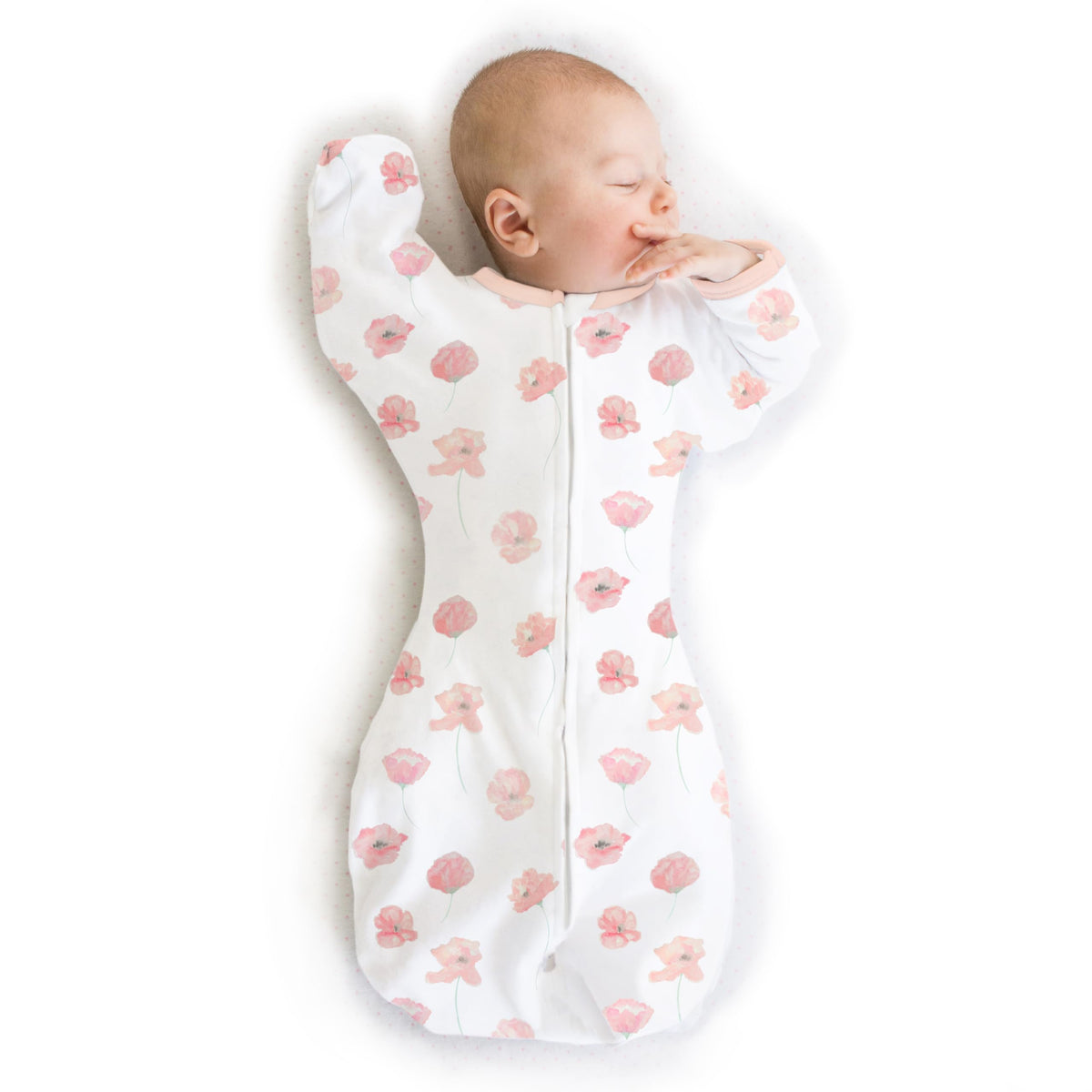 SwaddleDesigns Transitional Swaddle Sack, Cotton, Heathered Gray, 6-9mo