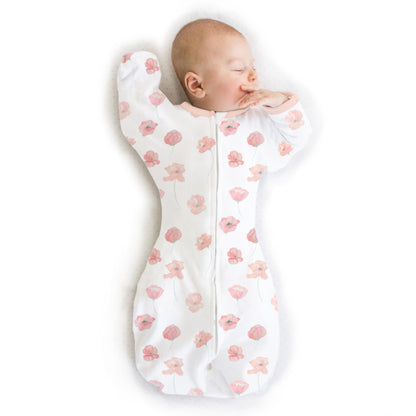 SwaddleDesigns Transitional Swaddle Sack, Cotton, Heathered Gray, 6-9mo