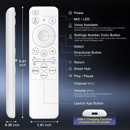 (2 Pack) Replacement Remote Control for Roku TV, for TCL Roku/Onn Roku TVs