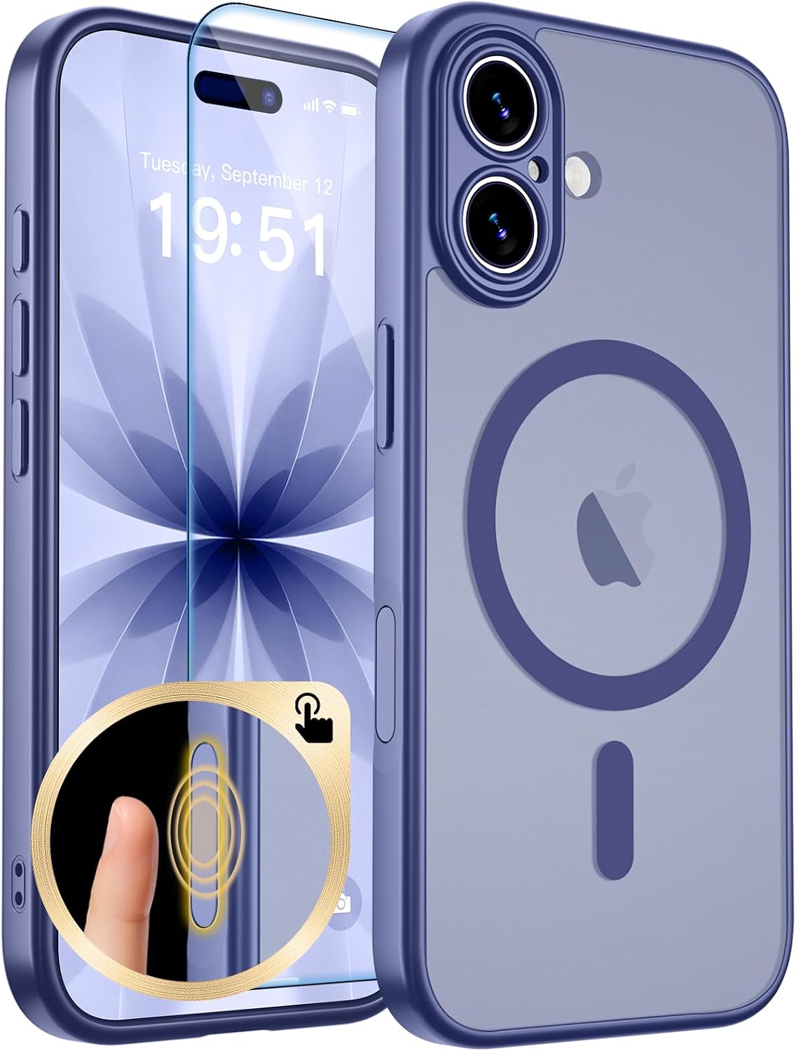 zapica Magnetic for iPhone Air Case, Dark Blue