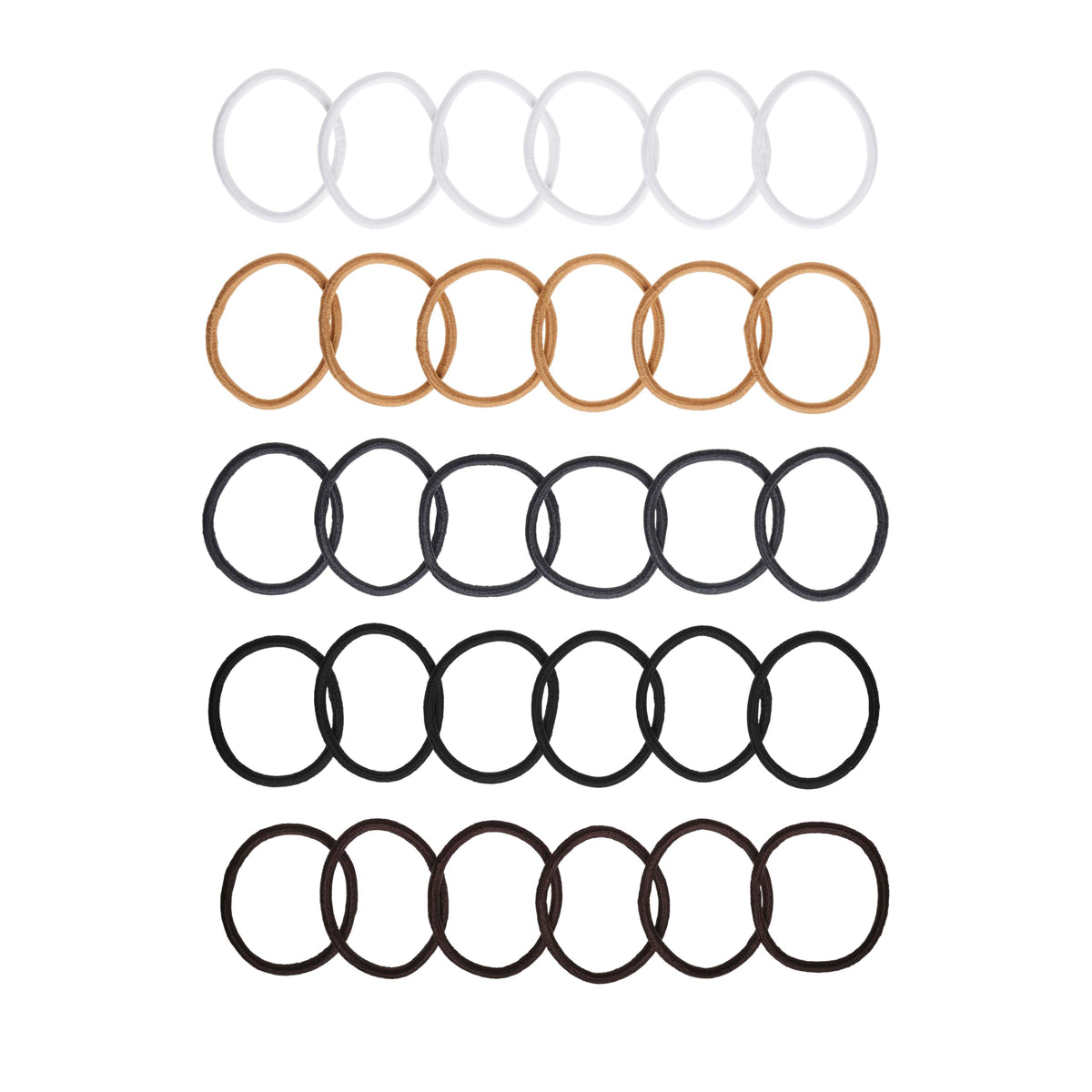 Goody Ouchless Elastic Hair Ties, 30 Ct, Black, 4MM Rubber Bands, Pain-Free