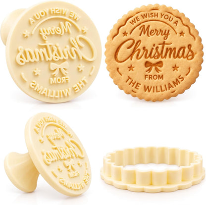 Personalized Cookie Stamp for Family Name Christmas Cookies & Gifts
