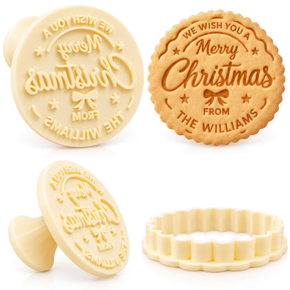 Personalized Cookie Stamp for Family Name Christmas Cookies & Gifts