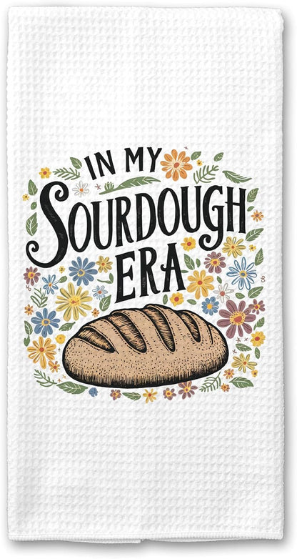 Sourdough Kitchen Towels | Floral Sourdough Era Dish Towel | Waffle Weave | Bread Lover Gift | Housewarming Gift