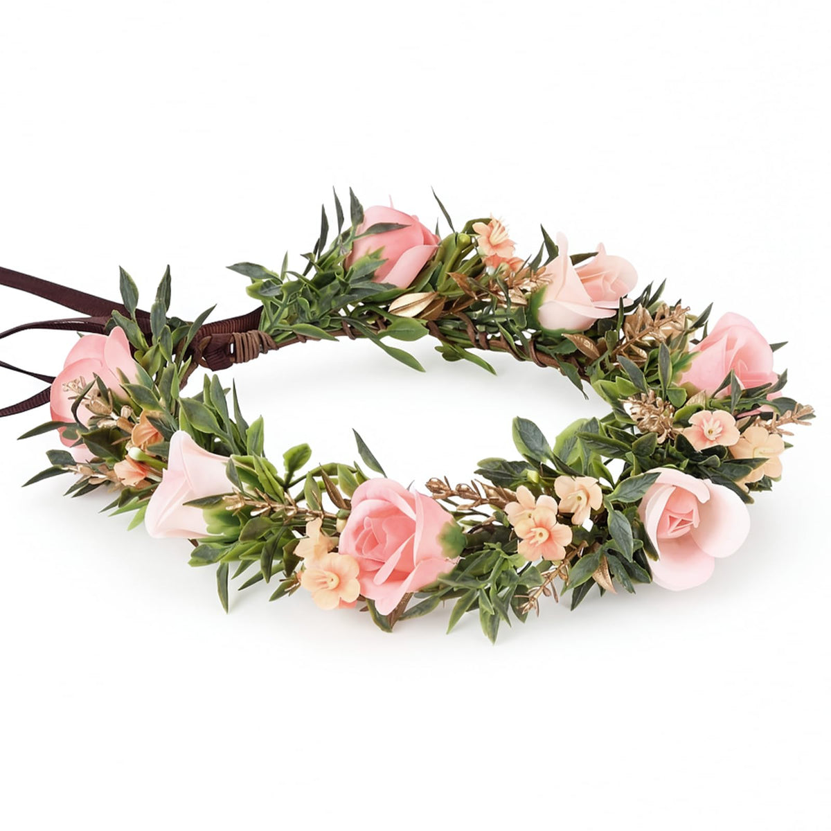 Pink Bohemian Flower Crown, Fairy Babys Breath Flower Headband