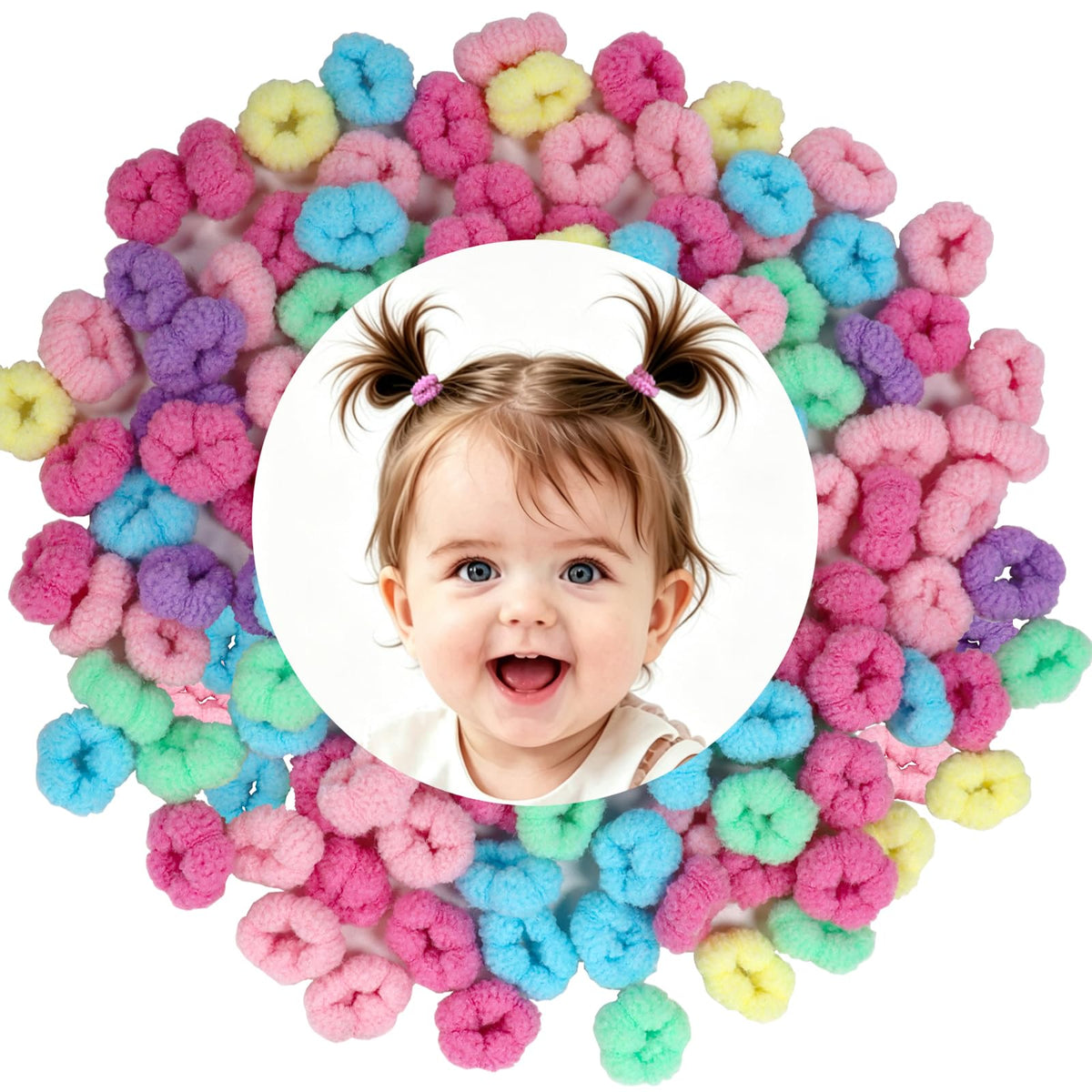 200PCS Baby Hair Ties,Small Hair Ties for Baby Girls Toddlers