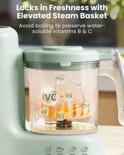Grownsy Baby Food Maker, Steamer & Blender Baby Food Processor, Dark Grey