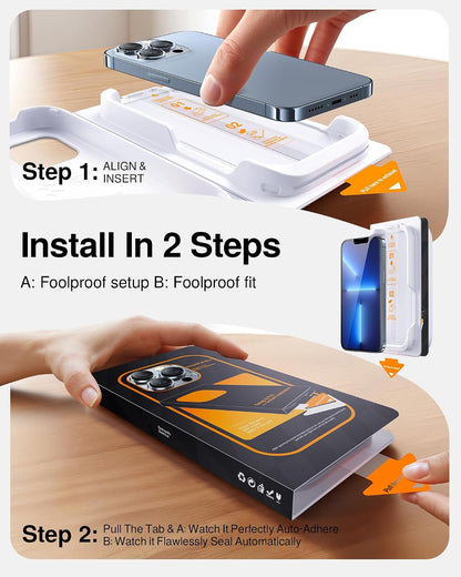 SMARTDEVIL 2 Pack Tempered Glass for iPhone 15 Pro Screen Protector