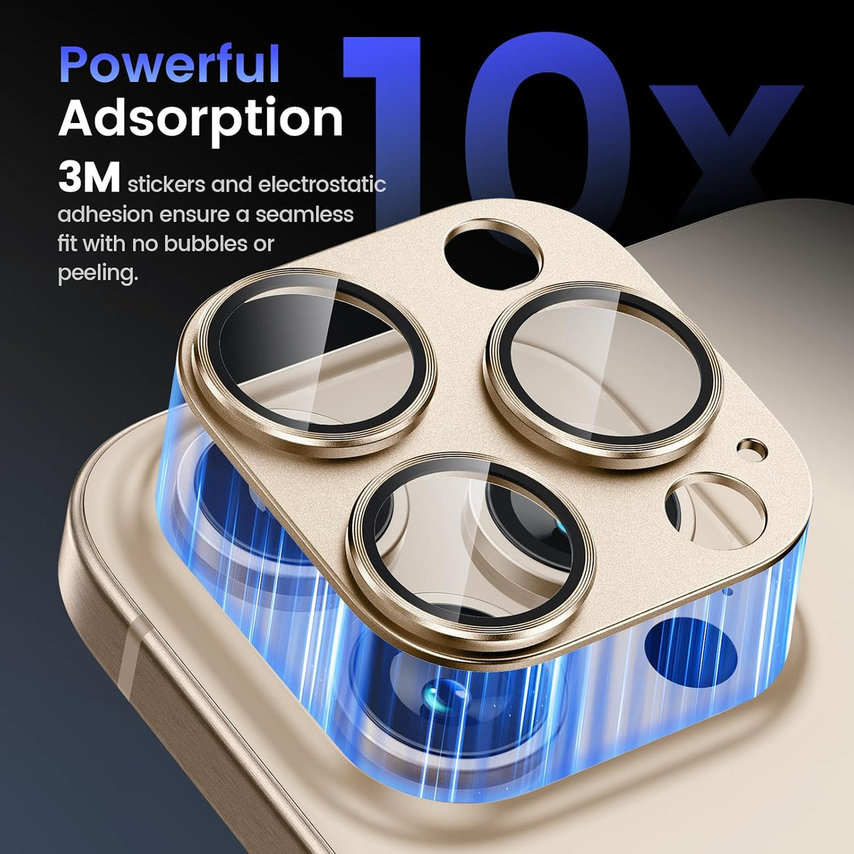 Tensea for iPhone 15 Pro Max/iPhone 15 Pro Camera Lens Protector