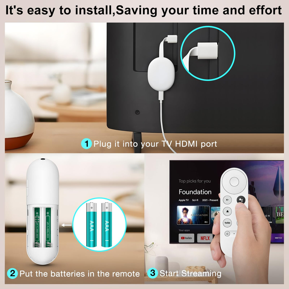 Replacement for Samsung TV Remote, for All 2018-2024 Samsung Remote Control for Smart TV with Voice Control. No Solarcell. 2-Year Warranty.