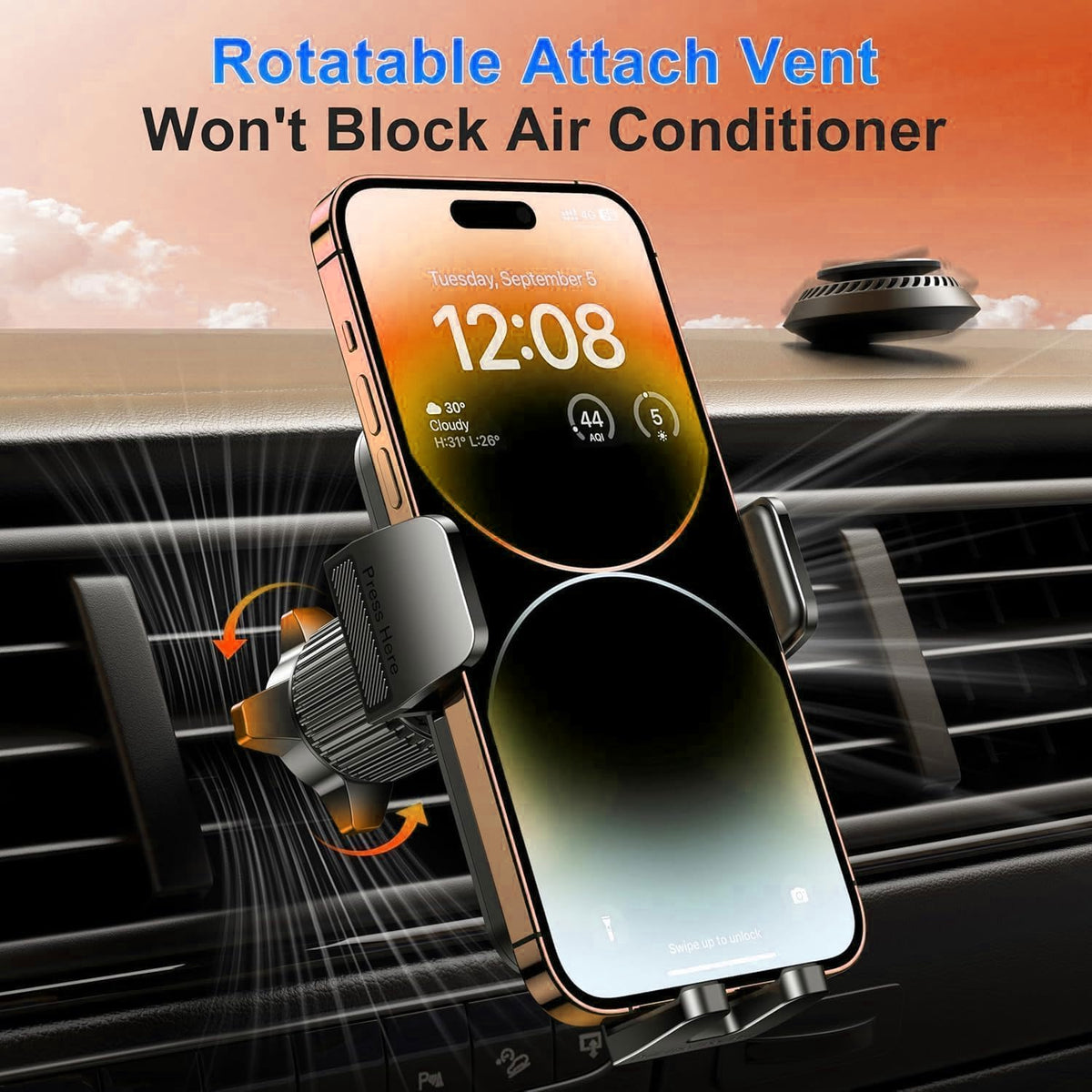 Qifutan Dash Mounted Holders Phone Holders for Your Car Phone Mount for Car Windshield Dashboard Air Vent Universal Pads Mats Mounts Hands Free Automobile Cell Phone Holder Fit for iPhone Smartphone