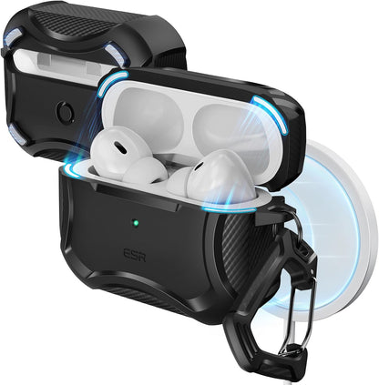 ESR for AirPods Pro 2 Case, Compatible with MagSafe, Cyber Series, Black