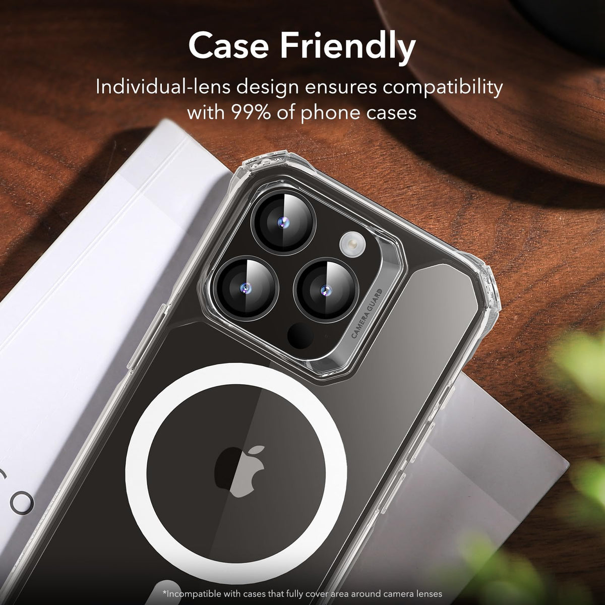 ESR for iPhone 17 Pro Max/17 Pro Camera Lens Protector, 1 Pack, Black