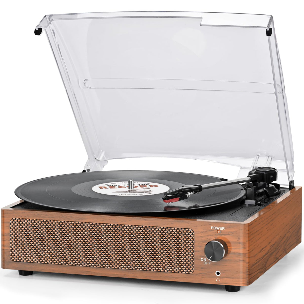 Seasonlife® Record Player for Vinyl Turntable with Speakers,Pale Purple