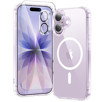 toushion 3 in 1 for iPhone 15 Plus Case Transparent