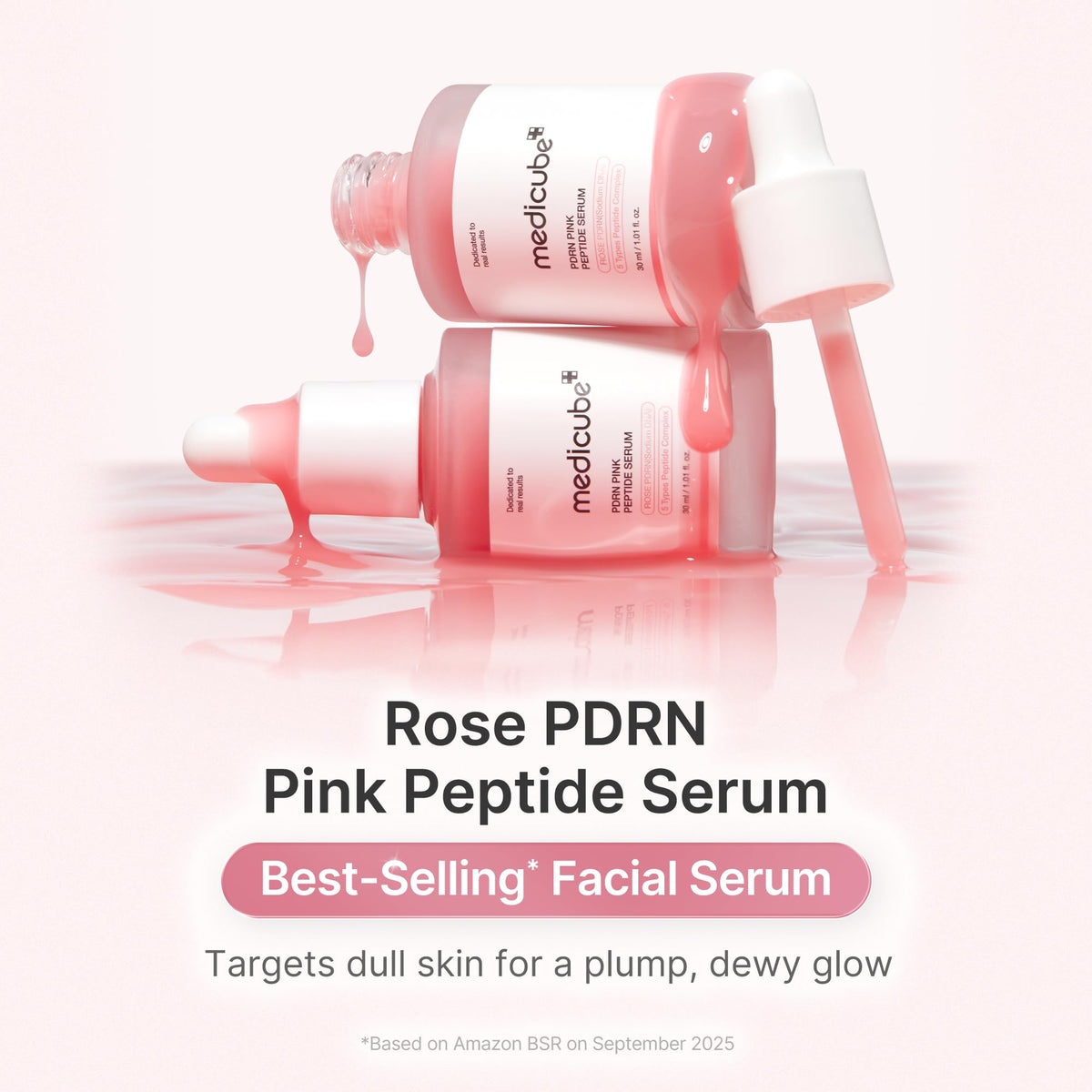 medicube PDRN Pink Peptide Serum with Salmon DNA, Firmer, Even-Looking Skin
