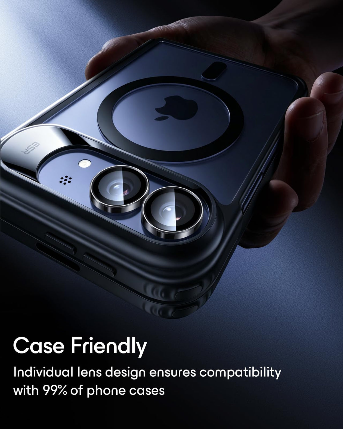 ESR for iPhone 17 Pro Max/17 Pro Camera Lens Protector, 1 Pack, Black