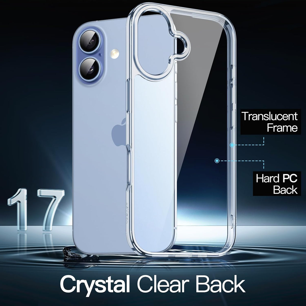 JETech Case for iPhone 17, Anti-Yellowing, Clear