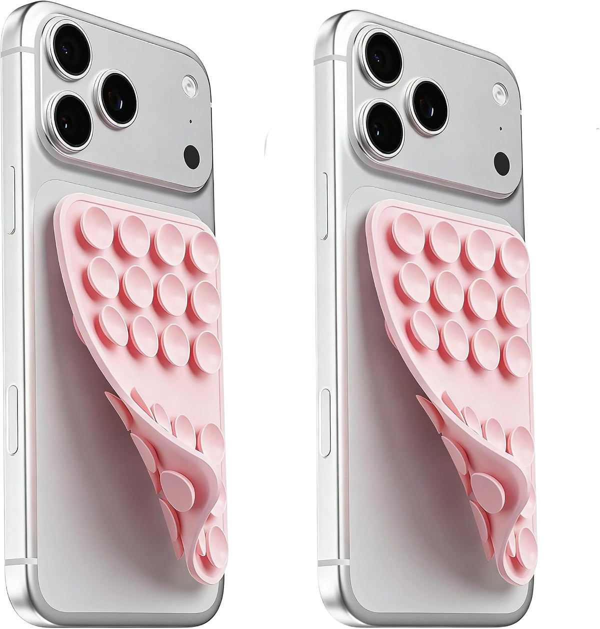 Upgraded Double Sided Silicone Suction Phone Case Detachable Mount, White