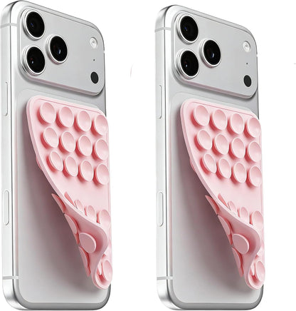 Upgraded Double Sided Silicone Suction Phone Case Detachable Mount, White