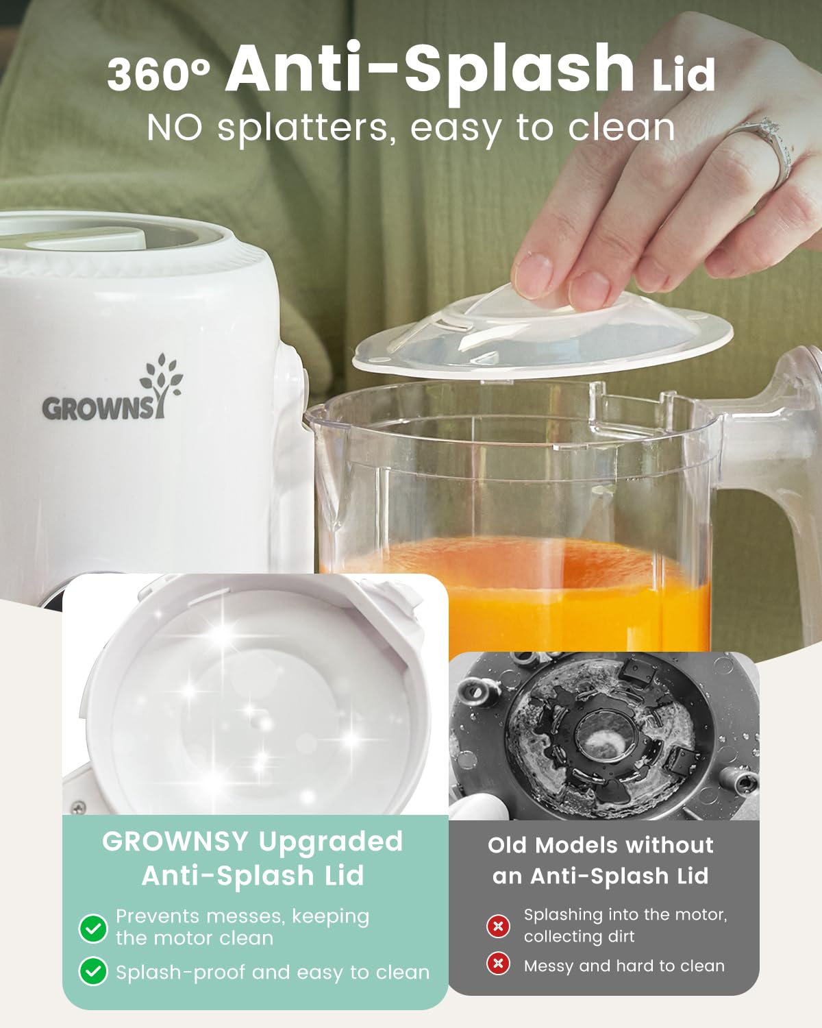 Grownsy Baby Food Maker, Steamer & Blender Baby Food Processor, Dark Grey