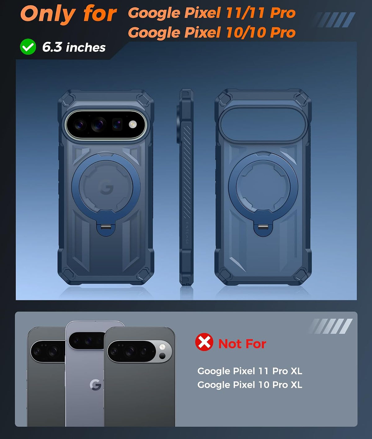 FNTCASE for iPhone 17 Case with 360 Spin Magnetic Stand